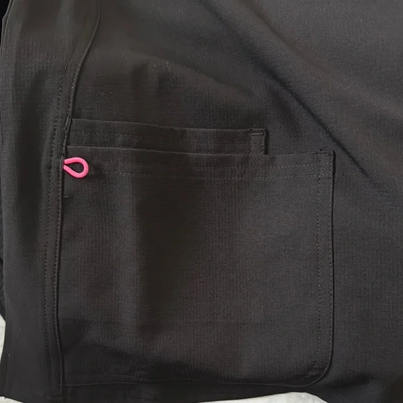 HeartSoul Black Boot Cut Scrub with Flare Pants Set Sz S - Picture 8 of 9